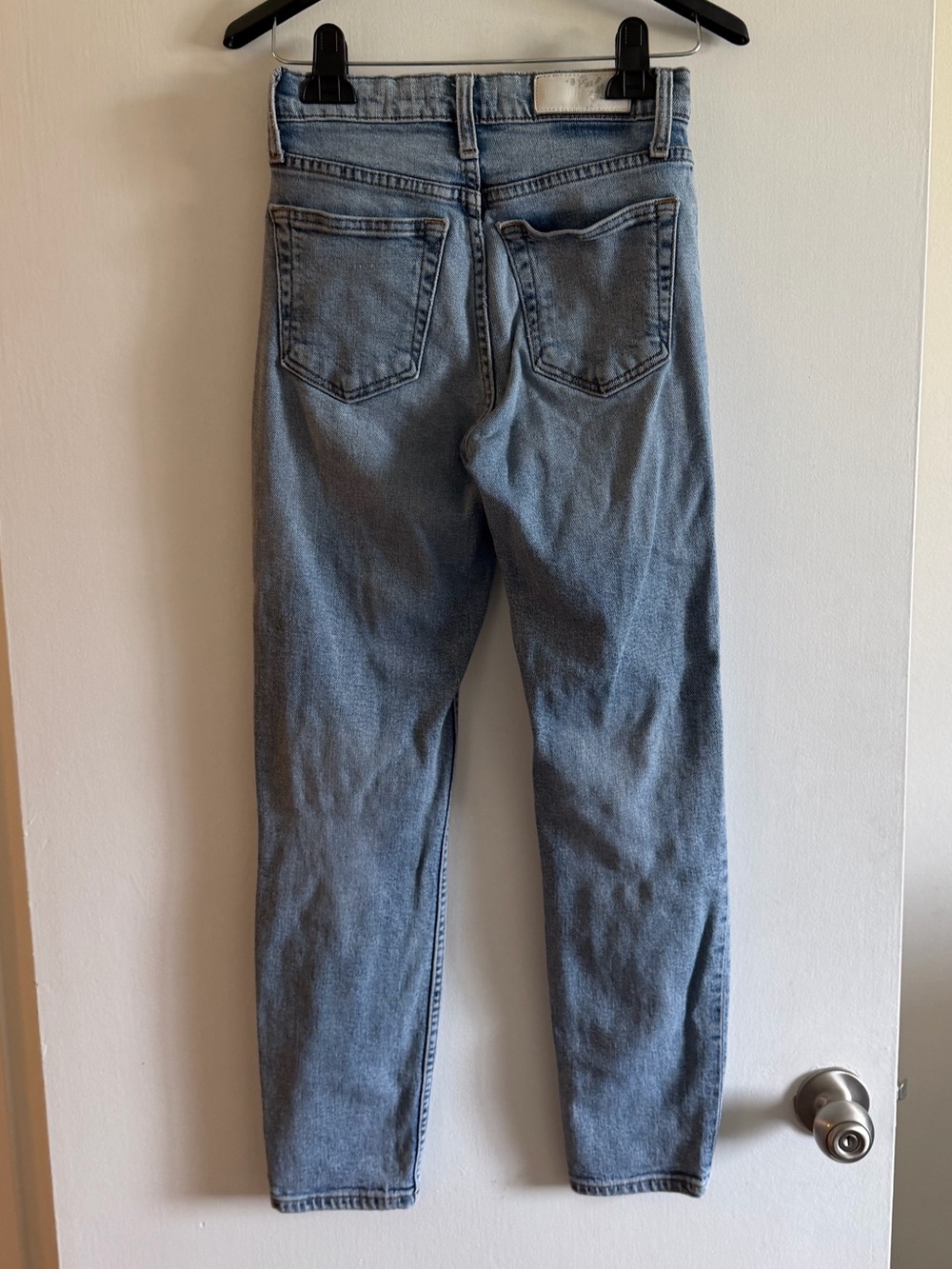 RE/DONE Designer Lightwash 5-Button Fly High Rise Slim Fit Jeans size 25 EUC - Picture 5 of 12